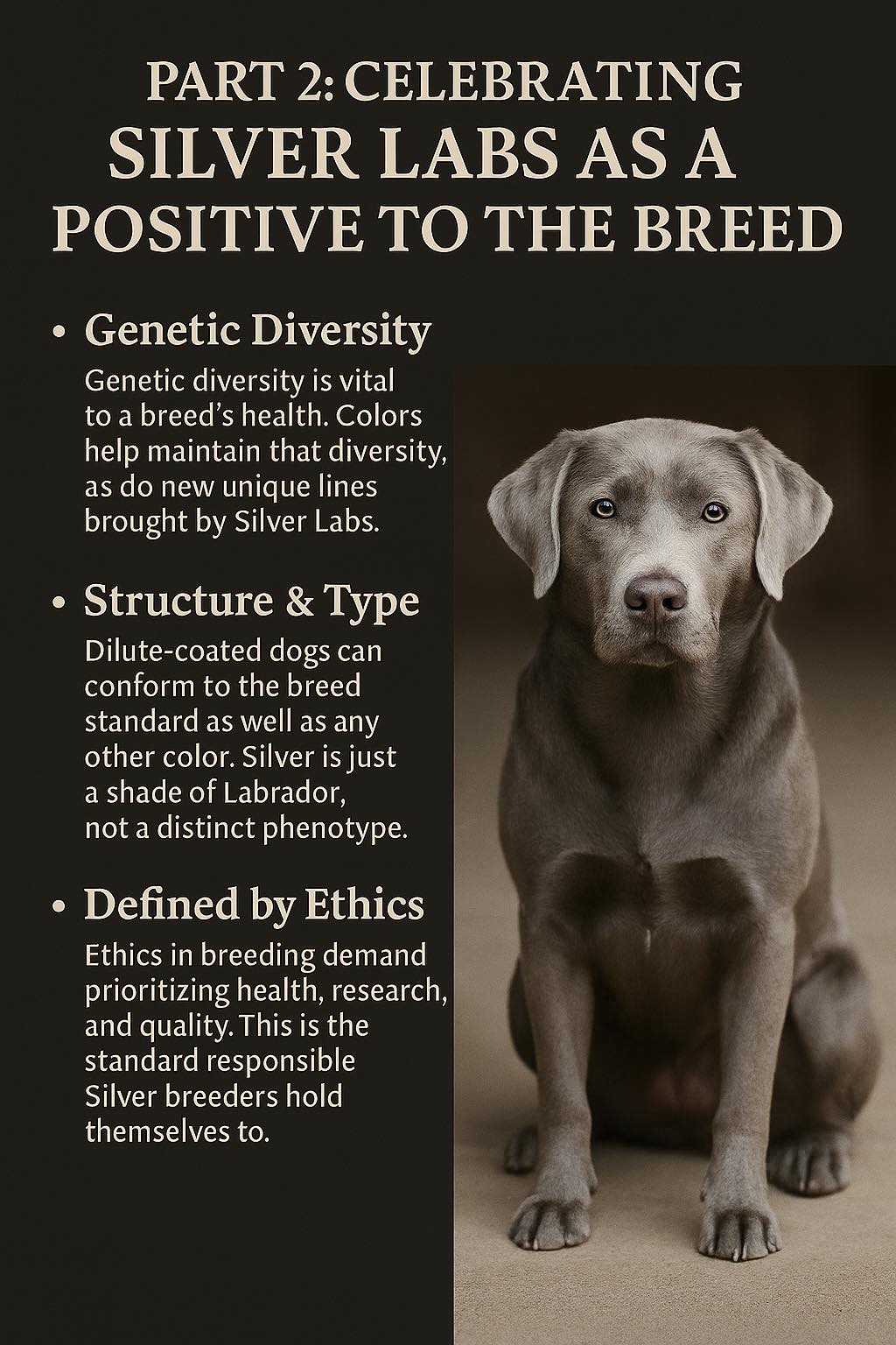 Read more about the article How Ethical Dilute Breeding Strengthens the Labrador Retriever | Part 2